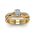 Thumbnail 44 - cushion-cut-Infinity-twist-diamond-matching-bridal-set-in-14K-yellow-gold-FD8253CU-NL-YG