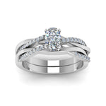 Load image into Gallery viewer, cushion-cut-Infinity-twist-diamond-matching-bridal-set-in-950-Platinum-FD8253CU-NL-WG
