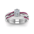 Thumbnail 28 - cushion-cut-Infinity-twist-diamond-matching-bridal-set-with-pink-sapphire-in-14K-white-gold-FD8253CUGSADRPI-NL-WG