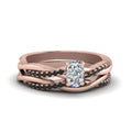 Thumbnail 16 - cushion-cut-Infinity-twist-matching-bridal-set-with-black-diamond-in-14K-rose-gold-FD8253CUGBLACK-NL-RG