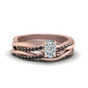 Load image into Gallery viewer, cushion-cut-Infinity-twist-matching-bridal-set-with-black-diamond-in-14K-rose-gold-FD8253CUGBLACK-NL-RG