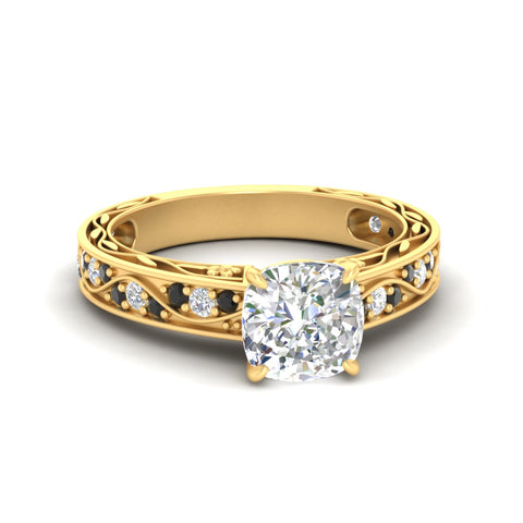 cushion-cut-antique-filigree-black-diamond-engagement-ring-in-yellow-gold-fdens3543curgblacksleep-nl-yg.jpg