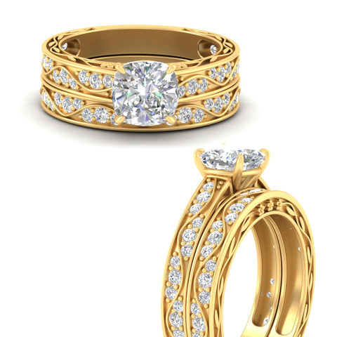 cushion-cut-antique-filigree-diamond-bridal-ring-set-in-yellow-gold-fdens3543cuangle3-nl-yg.jpg