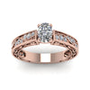 Load image into Gallery viewer, cushion-cut-antique-filigree-diamond-ring-in-14K-rose-gold-FDENS3543CURANGLE5-NL-RG_437cb23f-60d5-43ad-8055-4d62075fbaae