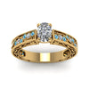 Load image into Gallery viewer, cushion-cut-antique-filigree-diamond-ring-with-ice-blue-topaz-in-14K-yellow-gold-FDENS3543CURGICBLTOANGLE5-NL-YG_95b86b08-1640-40f5-ade3-d246b6f47015