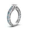 Load image into Gallery viewer, cushion-cut-antique-filigree-diamond-ring-with-ice-blue-topaz-in-950-platinum-FDENS3543CURGICBLTOANGLE2-NL-WG_ae3e3c59-4e66-4b20-9f65-4bddc2aaa2b1
