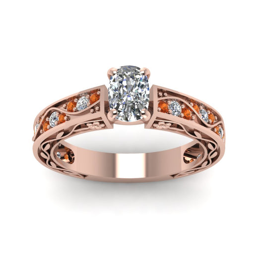 cushion-cut-antique-filigree-diamond-ring-with-orange-sapphire-in-14K-rose-gold-FDENS3543CURGSAORANGLE5-NL-RG_465059d2-9c1d-4a40-9d49-feb24d740015