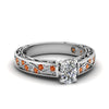 Load image into Gallery viewer, cushion-cut-antique-filigree-diamond-ring-with-orange-sapphire-in-950-platinum-FDENS3543CURGSAOR-NL-WG_6fd8b39c-4158-4997-a87d-c46f0d04c2cb