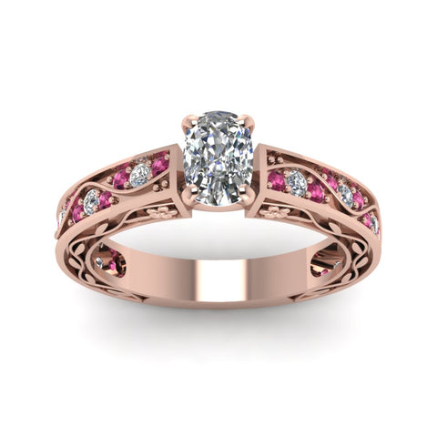 cushion-cut-antique-filigree-diamond-ring-with-pink-sapphire-in-14K-rose-gold-FDENS3543CURGSADRPIANGLE5-NL-RG