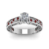 Load image into Gallery viewer, cushion-cut-antique-filigree-diamond-ring-with-ruby-in-14K-white-gold-FDENS3543CURGRUDRANGLE5-NL-WG_4263f240-3aa7-4f6a-8809-ba8adb91b7e8