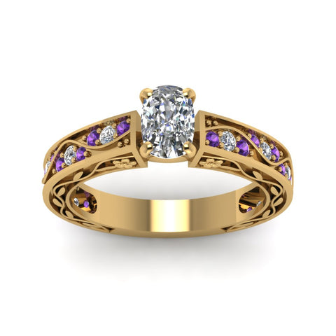 cushion-cut-antique-filigree-diamond-ring-with-violac-topaz-in-14K-yellow-gold-FDENS3543CURGVITOANGLE5-NL-YG