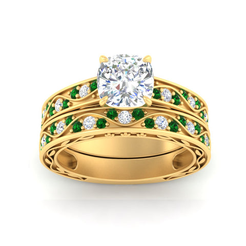 cushion-cut-antique-filigree-emerald-bridal-ring-set-in-yellow-gold-fdens3543cugemgrangle5-nl-yg.jpg