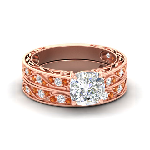 cushion-cut-antique-filigree-orange-sapphire-bridal-ring-set-in-rose-gold-fdens3543cugsaorsleep-nl-rg.jpg