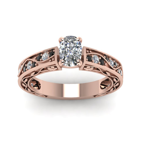 cushion-cut-antique-filigree-ring-with-black-diamond-in-14K-rose-gold-FDENS3543CURGBLACKANGLE5-NL-RG