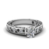 Load image into Gallery viewer, cushion-cut-antique-filigree-ring-with-black-diamond-in-950-platinum-FDENS3543CURGBLACK-NL-WG_a56b5aba-5bc0-4df8-8991-365f5ab03c03
