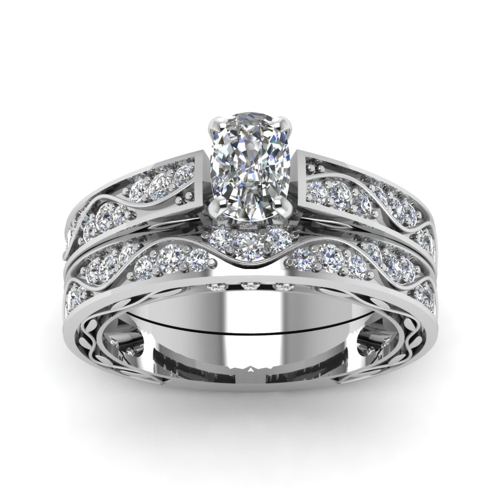 cushion-cut-antique-filigree-wedding-ring-set-in-white-gold-FDENS3543CUANGLE5-NL-WG