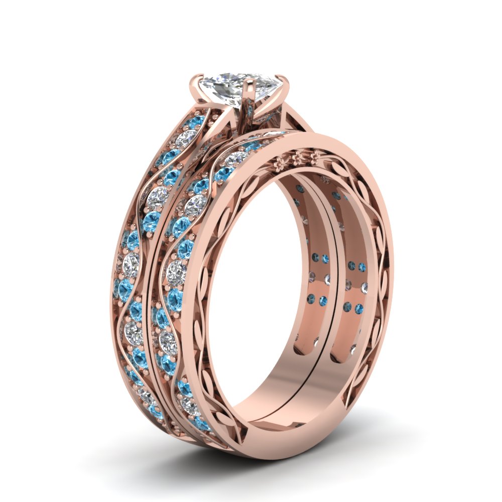 cushion-cut-antique-filigree-wedding-ring-set-with-ice-blue-topaz-in-rose-gold-FDENS3543CUGICBLTOANGLE2-NL-RG