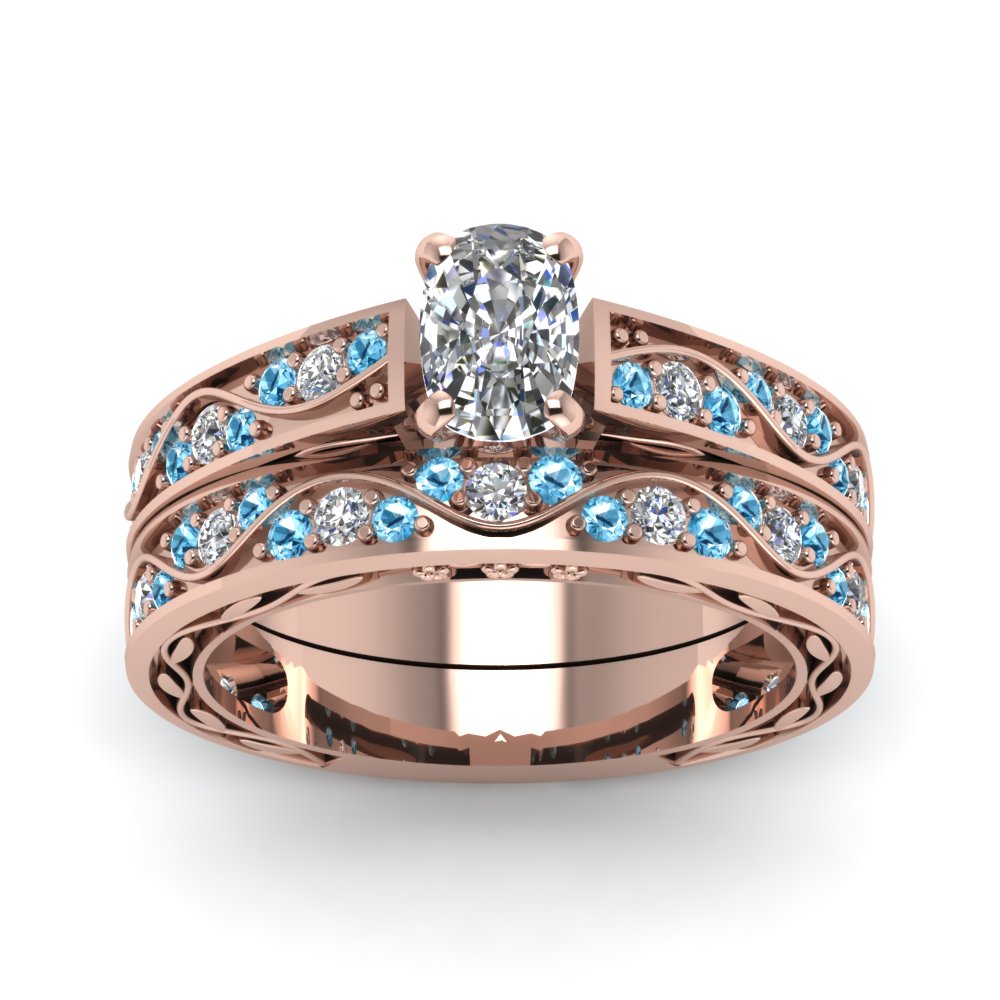 cushion-cut-antique-filigree-wedding-ring-set-with-ice-blue-topaz-in-rose-gold-FDENS3543CUGICBLTOANGLE5-NL-RG