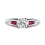 Load image into Gallery viewer, cushion-cut-bar-baguette-3-stone-pink-sapphire-engagement-ring-in-FDENS100CURGSADRPI-NL-WG