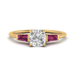 Load image into Gallery viewer, cushion-cut-bar-baguette-3-stone-pink-sapphire-engagement-ring-in-FDENS100CURGSADRPI-NL-YG
