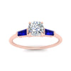 Load image into Gallery viewer, cushion-cut-bar-baguette-3-stone-sapphire-engagement-ring-in-rose-gold-FDENS100CURGSABLANGLE5-NL-RG