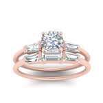 Load image into Gallery viewer, cushion-cut-bar-set-diamond-ring-with-matching-3-baguette-wedding-band-in-FDENS100CU-NL-RG
