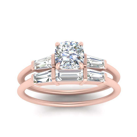 cushion-cut-bar-set-diamond-ring-with-matching-3-baguette-wedding-band-in-rose-gold-FDENS100CUANGLE5-NL-RG