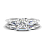 Load image into Gallery viewer, cushion-cut-bar-set-diamond-ring-with-matching-3-baguette-wedding-band-in-FDENS100CU-NL-WG

