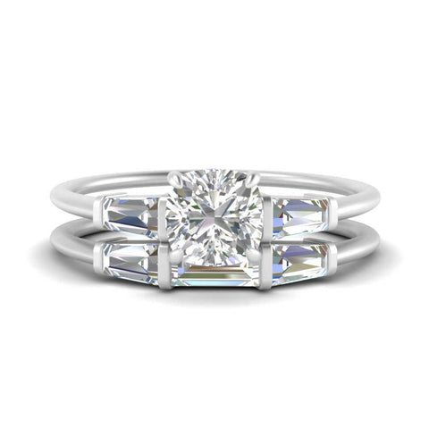 cushion-cut-bar-set-diamond-ring-with-matching-3-baguette-wedding-band-in-white-gold-FDENS100CU-NL-WG