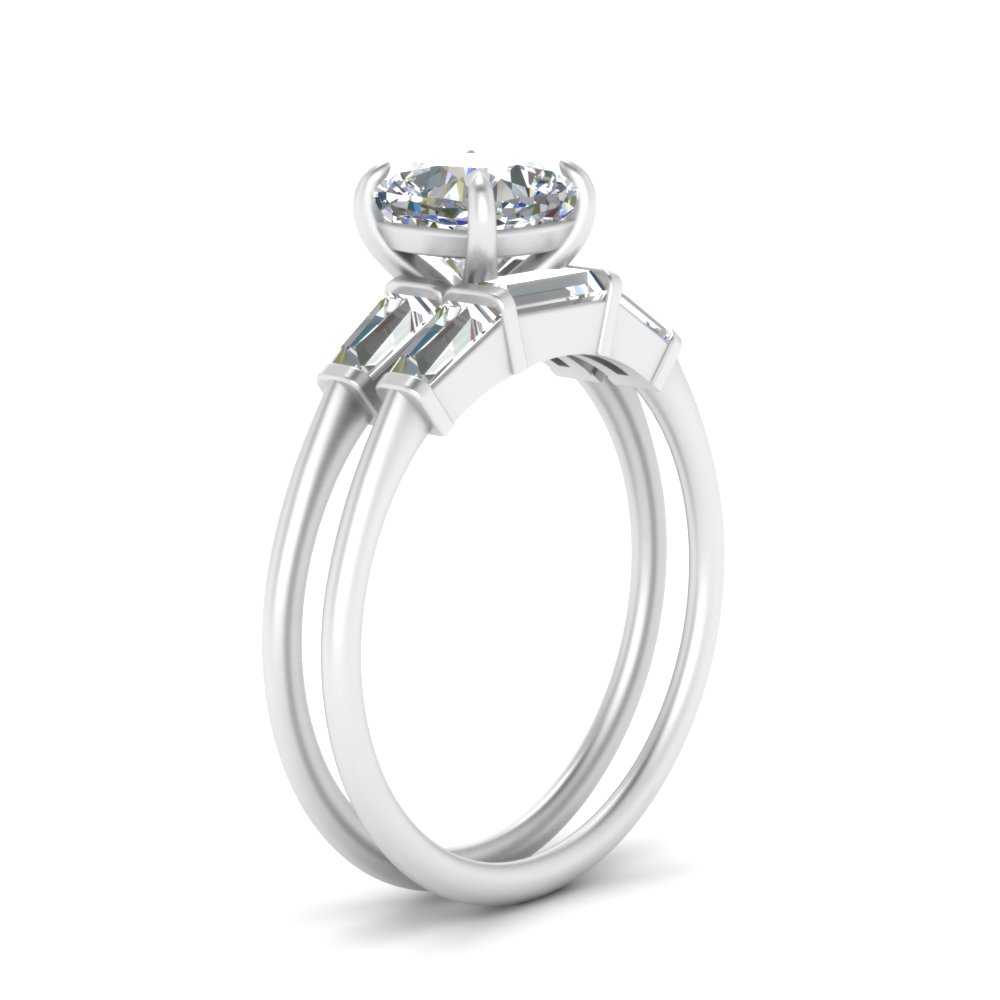 cushion-cut-bar-set-diamond-ring-with-matching-3-baguette-wedding-band-in-FDENS100CU-NL-WG