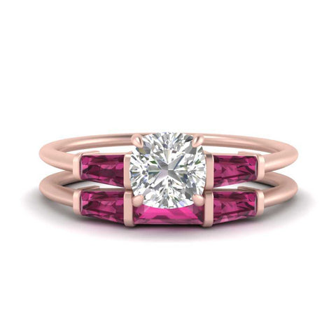 cushion-cut-bar-set-pink-sapphire-ring-with-matching-3-baguette-wedding-band-in-rose-gold-FDENS100CUGSADRPI-NL-RG