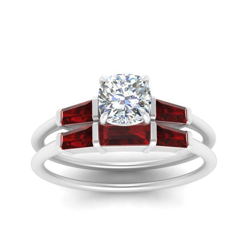 cushion-cut-bar-set-ruby-ring-with-matching-3-baguette-wedding-band-in-white-gold-FDENS100CUGRUDRANGLE5-NL-WG