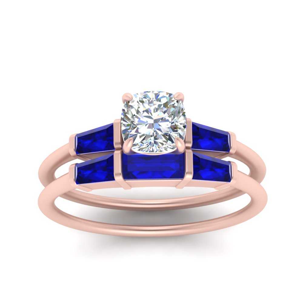 cushion-cut-bar-set-sapphire-ring-with-matching-3-baguette-wedding-band-in-FDENS100CUGSABL-NL-RG