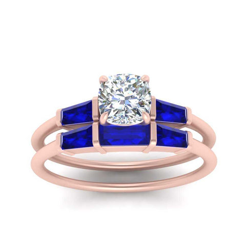 cushion-cut-bar-set-sapphire-ring-with-matching-3-baguette-wedding-band-in-rose-gold-FDENS100CUGSABLANGLE5-NL-RG