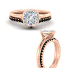 Load image into Gallery viewer, cushion-cut-bezel-solitaire-ring-with-black-diamond-band-in-rose-gold-FD11229CUGBLACKANGLE3-NL-RG.jpg?v=1758702831
