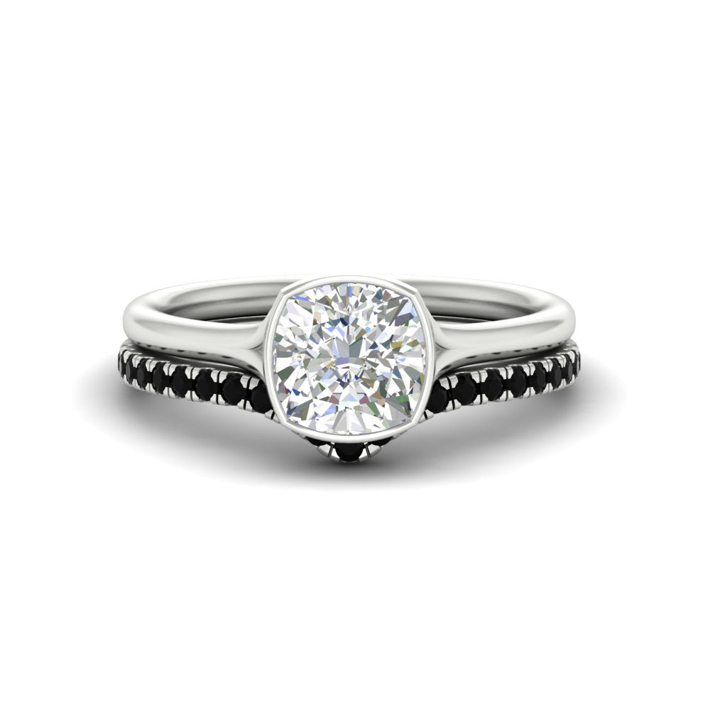 cushion-cut-bezel-solitaire-ring-with-black-diamond-band-in-white-gold-FD11229CUGBLACK-NL-WG.jpg?v=1758702831