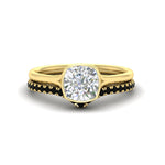 Load image into Gallery viewer, cushion-cut-bezel-solitaire-ring-with-black-diamond-band-in-yellow-gold-FD11229CUGBLACK-NL-YG.jpg?v=1758702831
