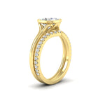 Load image into Gallery viewer, cushion-cut-bezel-solitaire-ring-with-diamond-band-in-yellow-gold-FD11229CUANGLE2-NL-YG.jpg?v=1758702831
