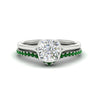 Load image into Gallery viewer, cushion-cut-bezel-solitaire-ring-with-emerald-band-in-white-gold-FD11229CUGEMGR-NL-WG.jpg?v=1758702831