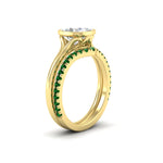 Load image into Gallery viewer, cushion-cut-bezel-solitaire-ring-with-emerald-band-in-yellow-gold-FD11229CUGEMGRANGLE2-NL-YG.jpg?v=1758702831
