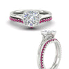 Load image into Gallery viewer, cushion-cut-bezel-solitaire-ring-with-pink-sapphire-band-in-white-gold-FD11229CUGSADRPIANGLE3-NL-WG.jpg?v=1758702831