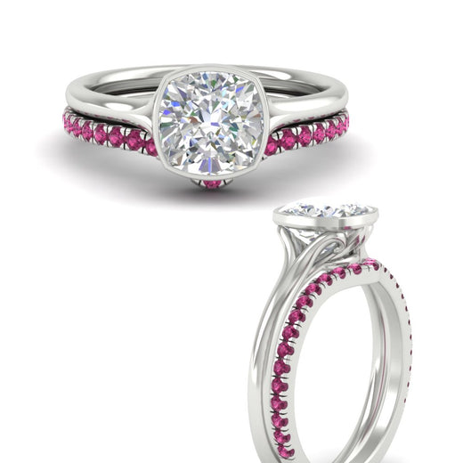 cushion-cut-bezel-solitaire-ring-with-pink-sapphire-band-in-white-gold-FD11229CUGSADRPIANGLE3-NL-WG.jpg?v=1758702831
