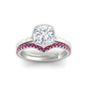Load image into Gallery viewer, cushion-cut-bezel-solitaire-ring-with-pink-sapphire-band-in-white-gold-FD11229CUGSADRPIANGLE5-NL-WG.jpg?v=1758702831