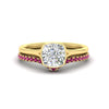 Load image into Gallery viewer, cushion-cut-bezel-solitaire-ring-with-pink-sapphire-band-in-yellow-gold-FD11229CUGSADRPI-NL-YG.jpg?v=1758702831