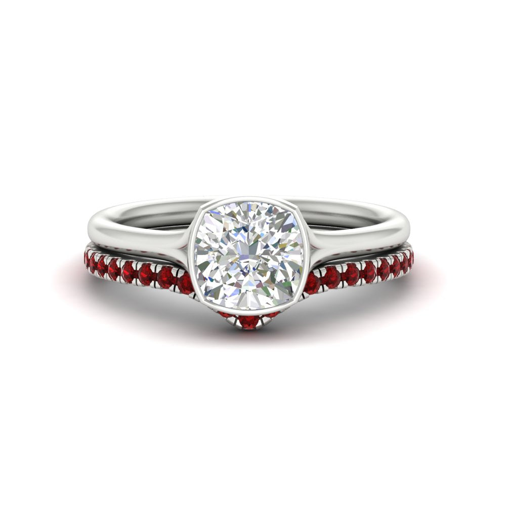 cushion-cut-bezel-solitaire-ring-with-ruby-band-in-white-gold-FD11229CUGRUDR-NL-WG.jpg?v=1758702831