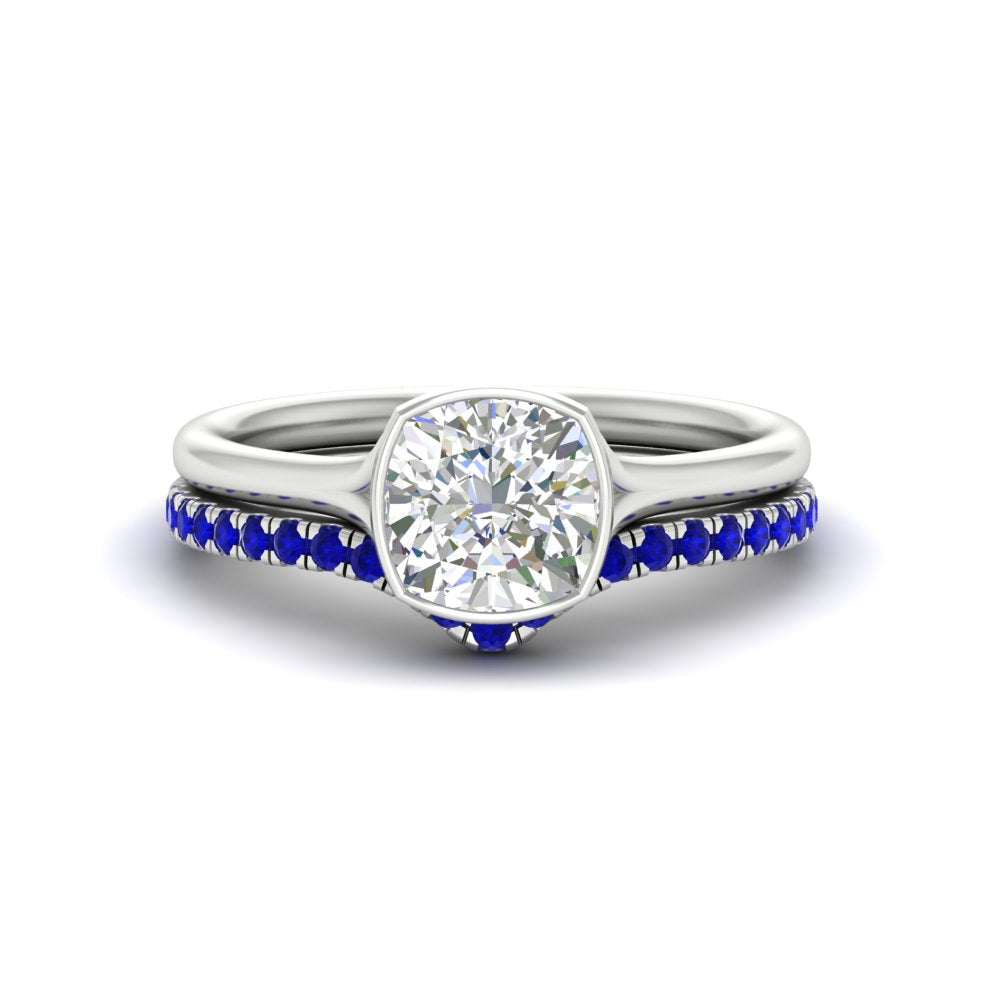 cushion-cut-bezel-solitaire-ring-with-sapphire-band-in-white-gold-FD11229CUGSABL-NL-WG.jpg?v=1758702831