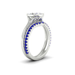 Load image into Gallery viewer, cushion-cut-bezel-solitaire-ring-with-sapphire-band-in-white-gold-FD11229CUGSABLANGLE2-NL-WG.jpg?v=1758702831
