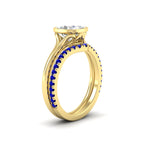 Load image into Gallery viewer, cushion-cut-bezel-solitaire-ring-with-sapphire-band-in-yellow-gold-FD11229CUGSABLANGLE2-NL-YG.jpg?v=1758702831
