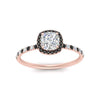 Load image into Gallery viewer, cushion-cut-black-diamond-halo-petite-engagement-ring-in-rose-gold-FD8523CURGBLACKANGLE3-NL-RG