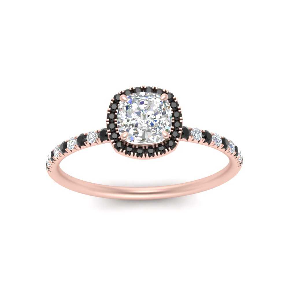 cushion-cut-black-diamond-halo-petite-engagement-ring-in-rose-gold-FD8523CURGBLACKANGLE3-NL-RG